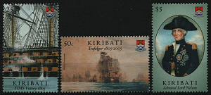 Кирибати, 2005, 200 лет Трафальгарскому Сражению-2, 3 марки