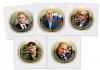 Россия, В.В. Путин, 10 рублей. цвет  5 монет