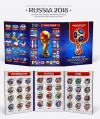 Россия, Знаменитые Футболисты, ЧМ 2018, цвет, 36 монет в альбоме