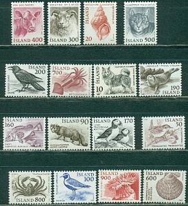 Исландия, Фауна, 1980-1985, 16 марок