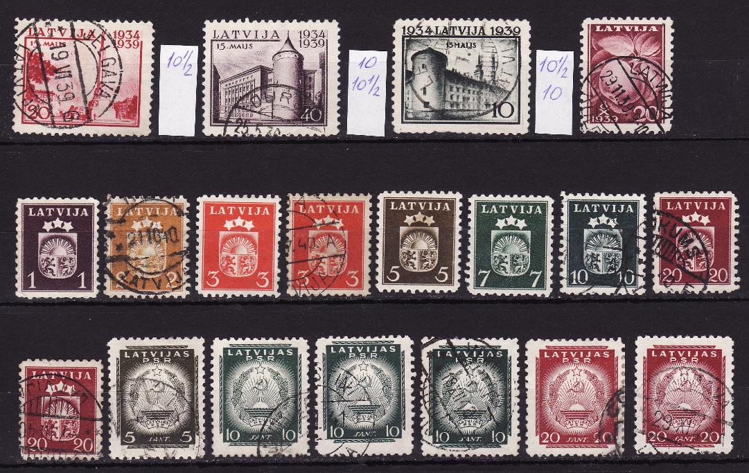 Латвия, 1919-1941, Сток почтовых марок, 90 марок