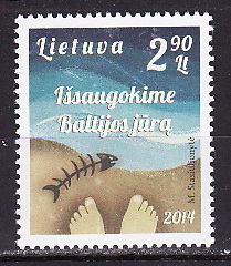 Литва, 2014, Сохраним Балтийское море, Экология, 1 марка