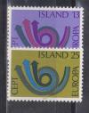 Исландия 1973, Европа СЕРТ, Почтовый Рожок, 2 марки