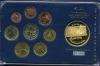 Словения, 2007, Годовой набор, 1с-2 Евро+ Позолоченная Медаль, в кассете