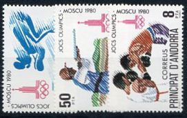 Андорра Испанская, Олимпиада 1980, Зима и Лето, 3 марки