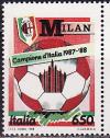 Италия, 1988, Футбол, ФК "Милан", 1 марка
