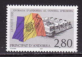 Андорра (Фр), 1995, Присоединение к СЕ, 1 марка
