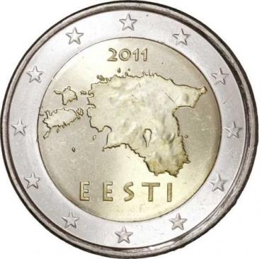Эстония, 2011, Курсовая, 2 Евро-миниатюра