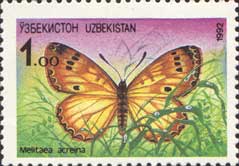 Узбекистан, 1992, Бабочки, 1 марка Узбекистан, 1992, Бабочки, 1 марка