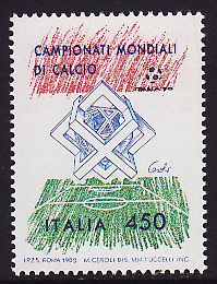 Италия, 1989, ЧМ-1990 по футболу, 1 марка