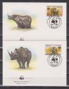 ЦАР 1983, Носорог, WWF, 4 КПД