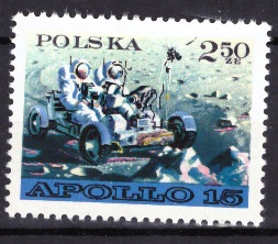 Польша, 1971,  Аполло 15, 1 марка