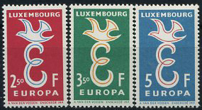 Люксембург, Европа, 1958, 3 марки
