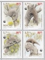 Макао, 1995, Панголин, WWF, 1995, 4 марки
