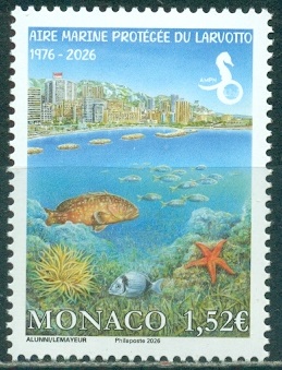 Монако, 2026, Охрана Моря,  Рыбы, 1 марка