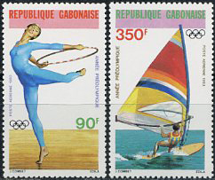 Габон, Олимпиада 1984, 2 марки Габон, Олимпиада 1984, 2 марки