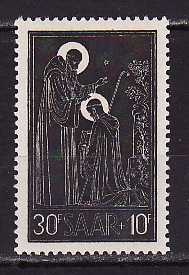 Саар, 1953, Бенедиктинское аббатство, Фрески, 1 марка