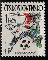 ЧССР, 1990, ЧМ по футболу, 1 марка
