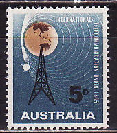 Австралия, 1965, 100 лет ITU, 1 марка