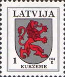 Латвия, 1994, Стандарт, Герб Курземе, 1 марка