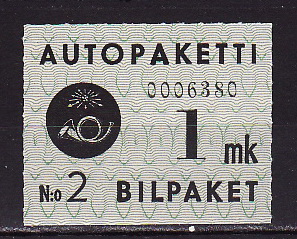 Финляндия, 1949, Пакетные марки, Почтовый рожок, 1 марка