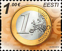 Эстония, 2012, Монета 1 Евро, 1 марка