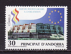 Андорра (Исп), 1995, Присоединение к СЕ, 1 марка