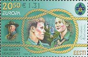 Эстония, 2007, Европа, Скауты, 1 марка