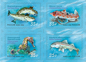 Россия, 2026, Рыбы Чёрного Моря, квартблок