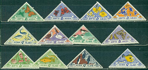 Херм острова, 1954, Флора-Фауна. 12 марок