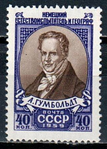СССР, 1959, №2310, А.Гумбольт MNH, 1 марка