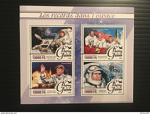 Гвинея, 2016, Космос, Аполлон-13, Союз, Леонов, малый лист