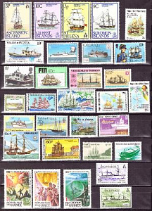 Набор почтовых марок по теме "Корабли" 31 марок