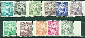 Лунди острова, Птицы,11 марок