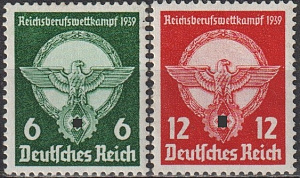 Рейх №689-690 Имперское соревнование профессий в 1939 году