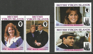 Британские Виргинские острова, 1986, Королевская свадьба, 4 марки