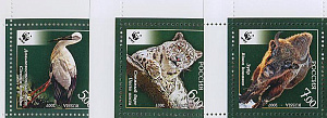 Россия, 2007, Фауна WWF, 3 марки