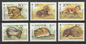 Казахстан, 1993, Фауна, 6 марок