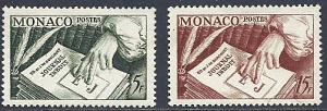 Монако, 1953, Журнал Э.& Ж. Де Гонкур, 2 марки
