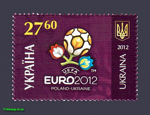 Украина _, 2012, Футбол, Евро 2012, Эмблема, 1 марка