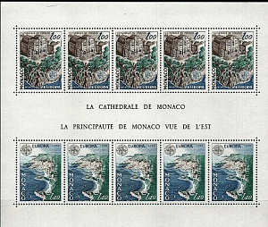 Монако, 1978, Европа Архитектурные памятники, малый лист