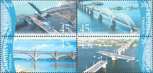 Украина _, 2004, Мосты, 4 марки