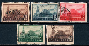 СССР, 1934, №454-58, Мавзолей Ленина, серия из 5-ти марок, (.)...