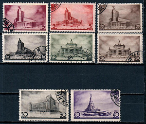 СССР, 1937, №543-50, Съезд архитекторов, серия из 8-ми марок, (.)...