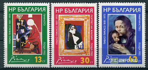 Болгария , 1982, Живопись Пикассо, 3 марки
