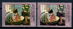СССР, 1978, №4802-07, Б.Кустодиев, разный оттенок рисунка, разнов.
