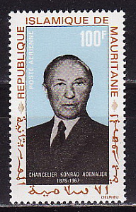 Мавритания, 1968, Конрад Аденауэр, 1 марка