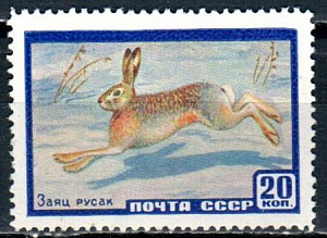 СССР, 1960, №2403, Заяц, 1 марка