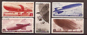 СССР, 1934, №470-74, Дирижабли, серия из 5-ти марок, (.)...