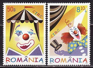 Румыния, 2011, Цирк, 2 марки Румыния, 2011, Цирк, 2 марки